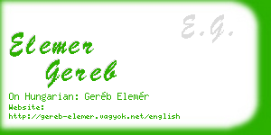 elemer gereb business card